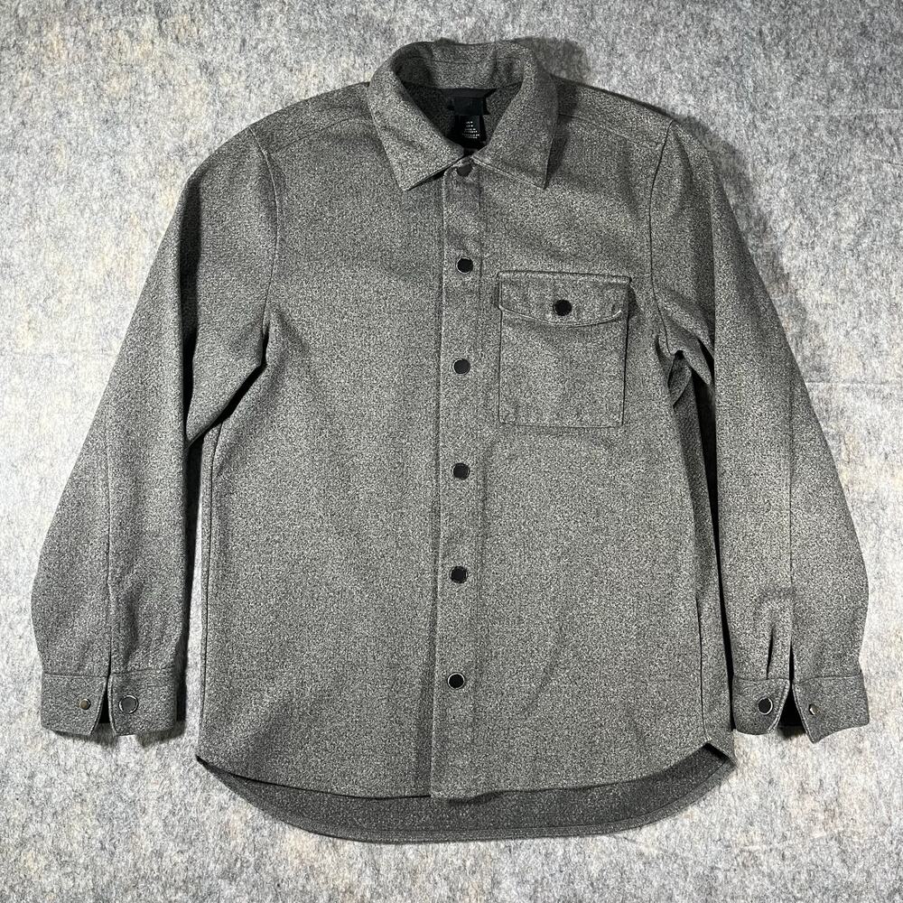 H&M Gray Fleece Shacket / Men's Medium / Heavyweight Shirt Jacket RN 101255